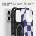 thumbnail image 2 of CASETEROID Tough Case for iPhone 17 Pro – Dual-Layer Protection, Shockproof [Compatible with MagSafe] – Azure Checkmate Case, 2 of 4