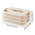 thumbnail image 2 of Dumpling Storage Box Freezer Container Refrigerator Organizer Multi-Layer Food Grade Pp Pet Airtight Latch Date Recorder Separate Storage For Dumplings Wontons Meats Cheeses kitchen gadgets, 2 of 4