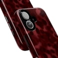 thumbnail image 2 of Burgundy Red Tortoise Shell Phone Case for iPhone 17 16 15 14 13 12 11 Pro Plus Mini, Dark Leopard Print Aesthetic Cover, 2 of 6