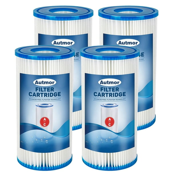 Type A/C Pool Filter Cartridge for Pools, 6 Pcs Summer Waves Pool