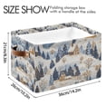 thumbnail image 4 of Yayeee Canvas Storage Basket with Handles for Shelves Fabric Bins Closet Organizer, Snowy Winter, 4 of 8