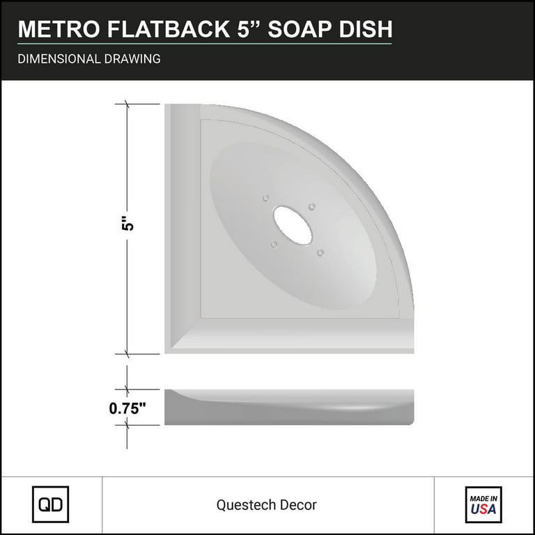 Questech Metro Lugged 5 inch Corner Shelf Soap Dish, Oil Rubbed Bronze Finish, Size: 5 Corner Soap Dish