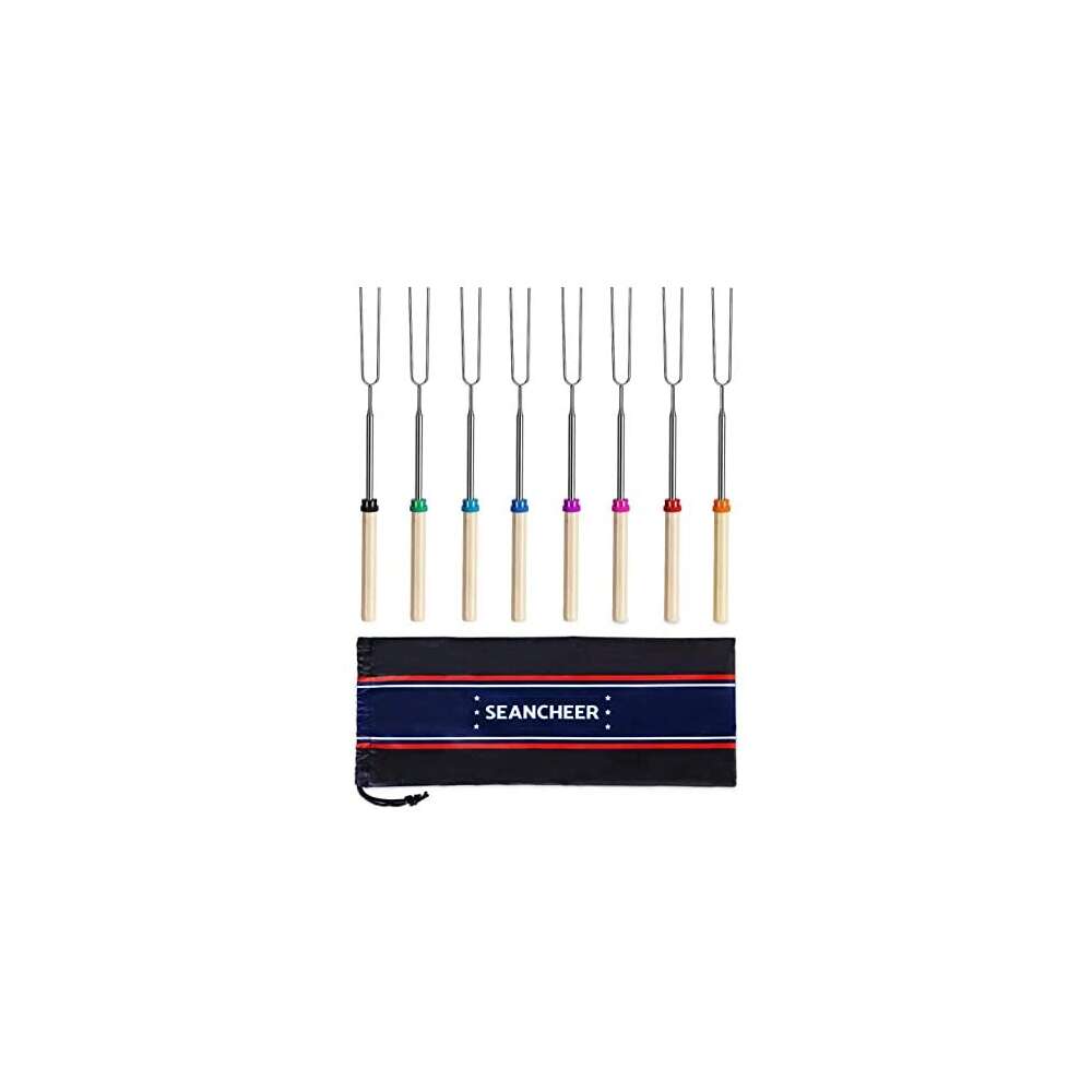 Crday Marshmallow Roasting Sticks,Smores Skewers for Fire Pit,32inch