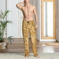 thumbnail image 2 of Disketp Old Vintage Map Of Sea Men's Pajama Pants - Ultra Soft Fleece Sleep and Lounge Pants (Size: S-XXL)-XX-Large, 2 of 6