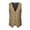 Khaki, variant on DLfVUB Slim Fit V Neck Solid Suit Vest for Men Vintage Gentleman Wedding Party Waistcoat Tank Trendy Chain Single Breasted Vests Tops With Pockets Black L