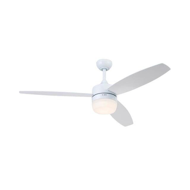 Ventilador de techo 52” Coolfan Eliseo Smart blanco con 3 aspas MDF reversibles blanco/roble gris