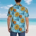 thumbnail image 6 of Balery Sunflowers Print Men's Hawaiian Shirts Short Sleeve Beach Shirt Relaxed Fit Vacation Button Down Shirts-3X-Large, 6 of 9