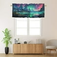 thumbnail image 2 of Aurora Borealis Forest Curtain Valances Fantasy Galaxy Colorful Starry Sky Window Valance for Bedroom Bathroom Living Room Dining Room Valances Set 54 by 18 in, 1 Panel, 2 of 6