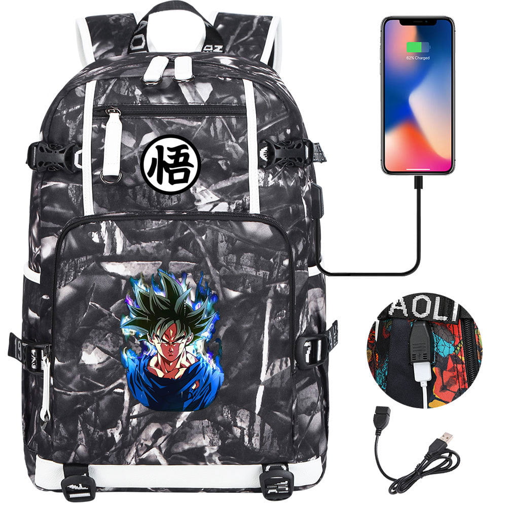 Bzdaisy Dragon Ball Goku Backpack with USB Charging and Laptop Compartment  Unisex for kids Teen