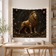 thumbnail image 5 of Golden Lion on Celestial Constellation Background, Mystical Celestial for Astrology Enthusiasts, Zodiac Wall Art, Birthday Gift Tapestry Wall Hanging for Bedroom and Living Room, 5 of 7
