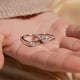 thumbnail image 4 of Anillo de pareja de corona para el amor, anillo de circonita de 1 quilate de cuatro garras, un par de anillos de boda para hombres y mujeres, anillo abierto de corona, 4 of 5