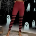 thumbnail image 4 of Neewe Women's Halloween Striped High Waisted Leggings for Women-Soft Athletic Tummy Control Pants for Running Yoga Workout Reg & Plus Size, 4 of 9