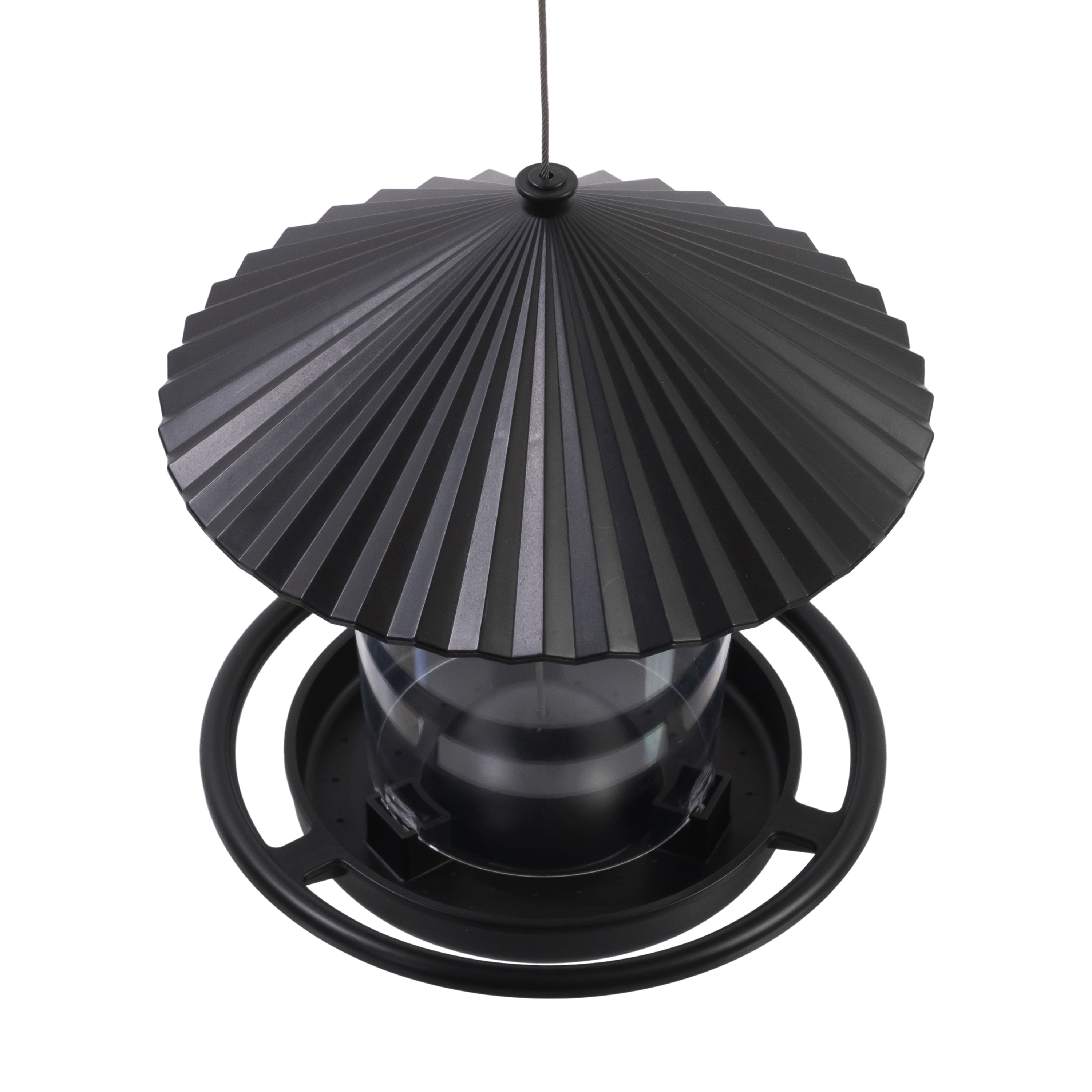 Vibrant Life Hanging Hopper Bird Feeder, Black, 2.5 lb Capacity