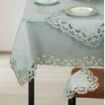 thumbnail image 3 of Table Cloth for Dining Table, Gray Table Linen, 60x120 inches Rectangle - The Creola Collection - Home Decor, 3 of 6
