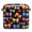 Multicolor 4, variant on CURLYOOT 13 x 13 Inch Cube Storage Bin, Rooster Rustic Fabric Storage Cube Baskets, Closet Shelves Foldable Bins with Leather Handles for Home Organizer