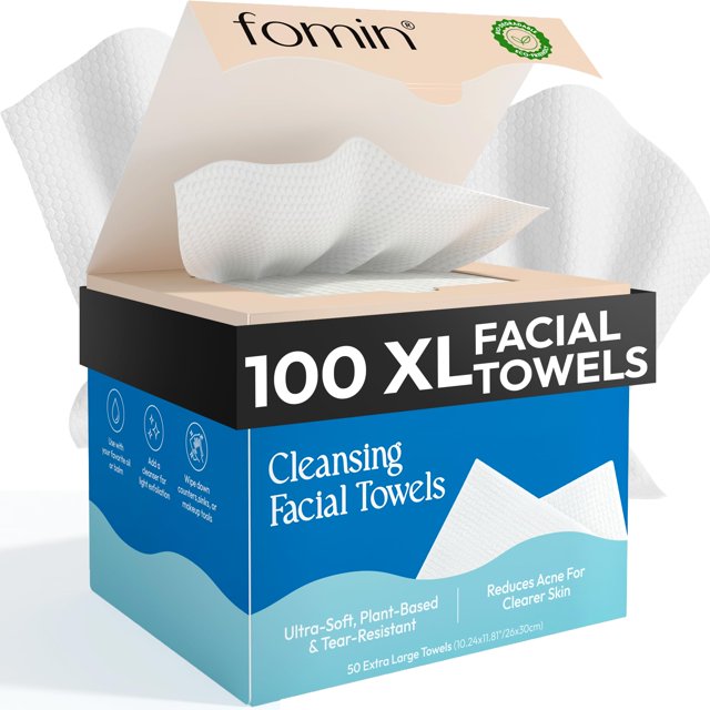 Toallas faciales desechables FOMIN Eco-Clean 100% biodegradables (2x100)