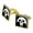Gold, variant on Panda Skull Optical Illusion Spooky Square Cufflink Set - Silver or Gold