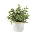 thumbnail image 1 of Flora Bunda CS5172E-GD Tea leaf in GD Marble 4.5' Ceramic Pot, 1 of 1