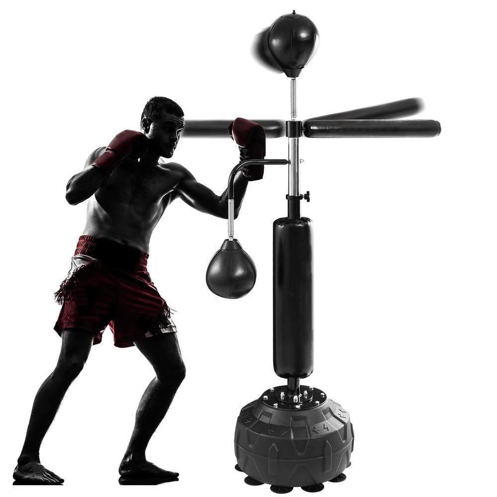 Adjustable Free Standing Boxing Punch Bag Speed Bag Spinning Bar MMA Training 