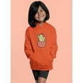thumbnail image 2 of Cute Cactus Buddy Hoodie Juniors -Smartprints Designs,  Medium, 2 of 4
