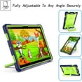 thumbnail image 3 of Epicgadget Case for Samsung Galaxy Tab A8 10.5 Inch (SM-X200/SM-X205/SM-X207) 2022 Released - Protective Hybrid Shockproof 360 Rotating Ring Stand Cover Case with Shoulder Straps (Navy Blue/Green), 3 of 5