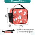 thumbnail image 2 of WOBOGO Christmas Element Tote Lunch Bag High Quality Insulated Aluminium Film For Cold with Adjustable Shoulder Strap 11.2×9.8×3.5in, 2 of 7