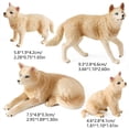 thumbnail image 5 of 4Pcs Realistic Wolf Models Figurines Jungle Figures Toy for Parties Birthday and Wildlife Enthusiasts, 5 of 18