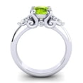 thumbnail image 4 of 2.50 Carat Round Cut Peridot Natural Diamond Gemstone Beautiful Wedding Ring for Women 18K White Gold Size 4.5 by Diamond-Capitals, 4 of 8