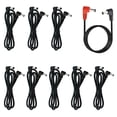 thumbnail image 1 of Cable de Alimentación de Pedal AYCRIT Negro Ángulo Recto 12 Pulgadas Paquete de 9, 1 of 5