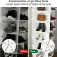 thumbnail image 3 of GVN Shoe Rack Organizer,Shoe Storage Cabinet,8 Tier Rotating Shoe Rack Tower, Spinning Shoe Display, 360 Shoe Rack Storage Round Carousel, White, 3 of 12