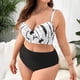 thumbnail image 4 of Conjunto de Trajes de Baño Impresos de Mujeres, Moda Bikini Dividido de Tres Piezas con Protección Solar para la Playa Y la Piscina, Trajes de Baño Casuales Sexy, 4 of 5