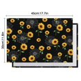 thumbnail image 6 of Vintage Sunflower Placemats Set of 4, Machine Washable Heat Resistant Linen Table Mats with Boho Floral Pattern Featuring Rustic Butterflies, Bees, and Yellow Blooms, 6 of 6