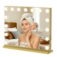 thumbnail image 2 of LED Makeup Mirror with Lights, Large Size Vanity Mirror for Dressing Table, USB Type C Charging, 10X Magnification, Touch Control, Adjustable Brightness, Smart Beauty Mirror, 2 of 7