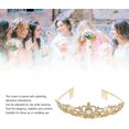 thumbnail image 2 of GHSDFBB Birthday Tiara and Sash Beautiful Rhinestone Elegant Gold Birthday Costume Set for Bithday Party, 2 of 7