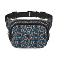 thumbnail image 1 of Easygdp Playful Foxes Forest Blues Fanny Packs para Mujeres y Hombres, Bolsa de Cinturón, Bolsos de Cruz para Trabajo/Correr/Senderismo, 1 of 9
