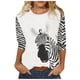 thumbnail image 2 of Puntoco - Camiseta holgada con estampado de moda para mujer, blusa de manga 3/4 de longitud media, cuello redondo, tops casuales Puntoco Puntoco-3485, 2 of 5