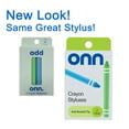 thumbnail image 3 of onn. Crayon Tablet Styluses Touch Pen with Soft Silicone Tip, 2 Count Pack - Blue and Green, 3 of 9