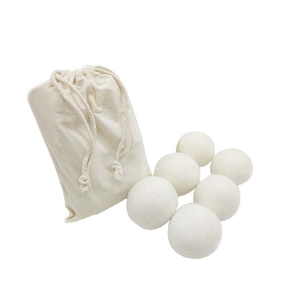 Toystoory 6 uds. De bolas secadoras de lana de oveja de tela Natural reutilizables, suavizante de ropa orgánica Suministros de limpieza para el hogar No.04