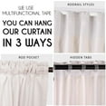 thumbnail image 5 of 3S Brother's Home Décor Curtains BOHO Design Set of 2 Panels Velvet Look Hanging Back Tap and Rod Pocket Décor Nursery Room Bedroom Kitchen Window - Made in Turkey 29Pink (52"Wx95"L), 5 of 6
