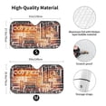 thumbnail image 3 of Bingfone Hand Drawn Vintage Coffee Car Windshield Sun Shade Protector Keep Your Vehicle Cool Sun Shield Visor Cover Foldable For Car Truck Suv-Small, 3 of 9