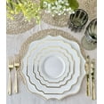 thumbnail image 2 of " OCCASIONS " 40 Pieces Pack, Heavyweight Disposable Wedding Party Plastic Plates (10.5'' Dinner Plate, Imperial White & Gold), 2 of 10
