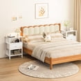 thumbnail image 4 of Leyaoyao 3-Tier Side Table with Charging Station, End Table with 2 Outlets & 2 USB Ports, for Living Room, White, 4 of 8