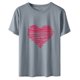 thumbnail image 1 of Camiseta de mujer Camisetas divertidas y lindas de manga corta Camiseta de otoño Hearth Love Camiseta de regalo Tops Blusa Regalo para parejas Pompotops  hfajkhk124737, 1 of 6