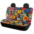 thumbnail image 2 of Pzuqiu Skull and Floral Pattern Design Car Seat Covers Full Set Washable, for SUV Seats Sedan Seats Automotive Seat Suitable for Cars Truck, 2 of 10