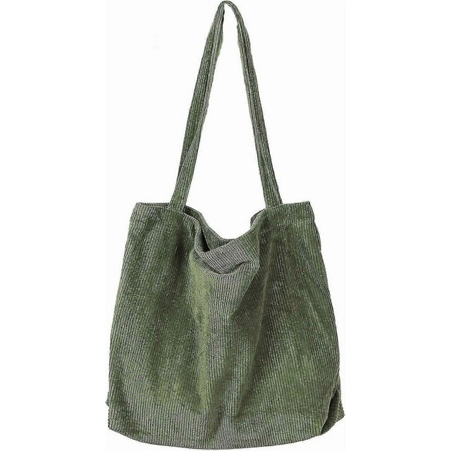 Women Corduroy Tote Bag, Casual Handbags Big Shoulder Bag With Pocket