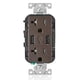 thumbnail image 1 of Cargador USB de pared Leviton tipo A con toma de 20 A T5832-B negro, 1 of 6