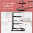 thumbnail image 3 of Heavy-Duty Pots and Pans Organizer 5-Tier Cookware Lid Storage Rack Free-Standing or Wall-Mount Kitchen Organizer for Cast Iron Skillets Pots Frying Pans Lids Black, 3 of 7