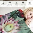 thumbnail image 3 of COMIO  Cactus Floral Blanket Flower Gifts for Women Kids Girls Mom Halloween Christmas Birthday Presents Valentines Mother's Day Plush Throw Blanket Bedroom Bed Sofa Chair Decor, 3 of 6