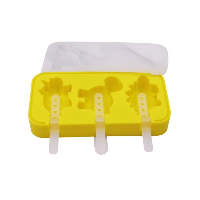 Matsuzay Cute Ice Cream Mould Heat-resistant Silicone Molds Kitchenware Food Tool Grade Kitchen 3 Animal Non-stick Slots Molds Baking Almacenamiento y organización del hogar No.2 Matsuzay HA028405-02