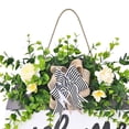 thumbnail image 4 of tredstone Round Wood Welcome Sign artificial Porch Hanging Front Door Home Festival Decors Style 1, 4 of 8